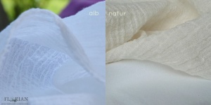 Panza topita bumbac Anuca Alb - cupon 1.1 m - Img 2