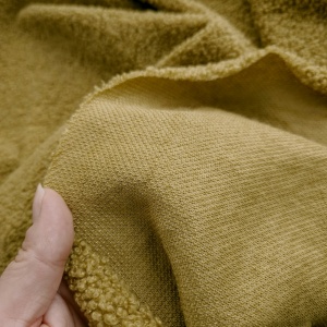 Plush Teddy Sherpa Boucle - Ochre - Img 5