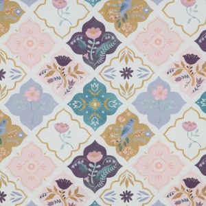 Poplin imprimat - Floral Folk Tiles - Img 5