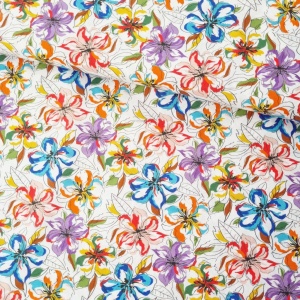 Poplin imprimat - Floral Mimosa Etnia - Img 2