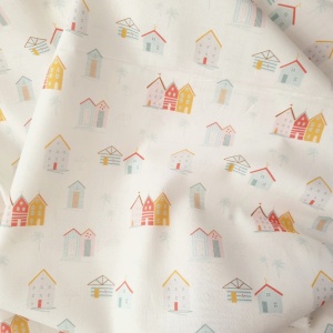 Poplin imprimat - Summer Holyday Beach Houses - Img 3