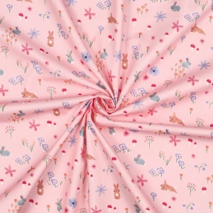 Poplin premium digital - Farm Animals Pink - Img 2