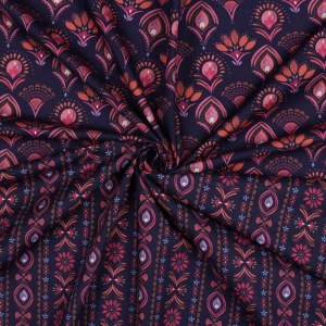 Poplin premium digital - Marrakech Stripe Navy - Img 2
