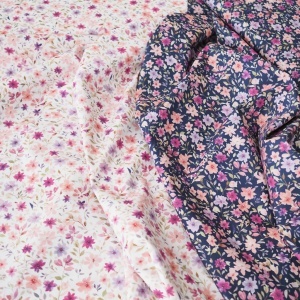 Poplin premium digital - Mini Floral White - Img 2