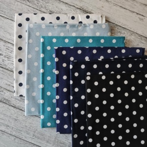 Set Fat Quarter 6 bucati - Dots