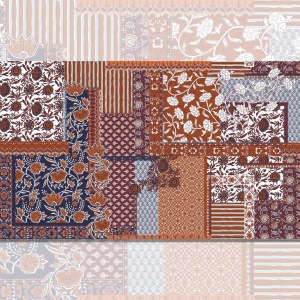 Voal batist de bumbac - Enjoy Patchwork Cognac - Img 2