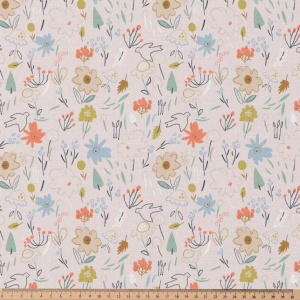 Bumbac imprimat - Doves Petal - Img 2
