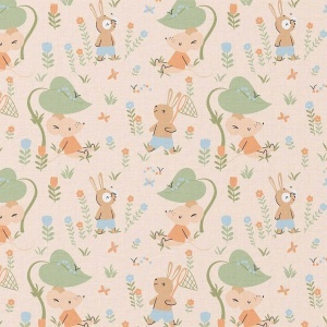 Bumbac imprimat - Soury Apricot