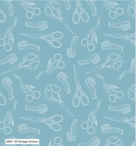 Bumbac Imprimat - Vintage Scissors 2820-03