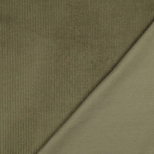 Bumbac Reiat Corduroy Prespalat 4.5W - Army Green - Img 5