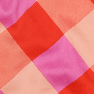 Bumbac satinat imprimat - Large Gingham Red - colectia Nerida Hansen - Img 1