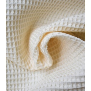 Cupon 40 cm - Tesatura din Bumbac Waffle - Ecru