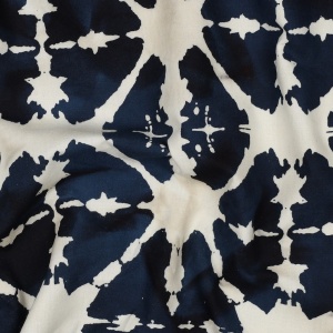 Cupon 55cm - Bumbac imprimat manual - Batik Block Spash Navy