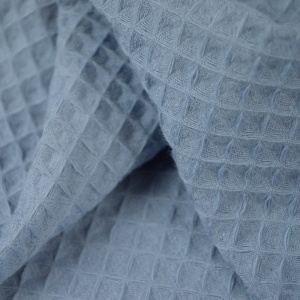 Cupon 60 cm - Tesatura din bumbac Waffle - Baltique Blue