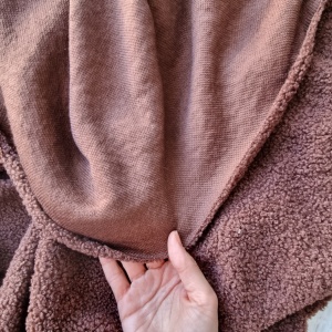 Cupon 70 cm - Plush Teddy Sherpa Boucle - Cacao - Img 3