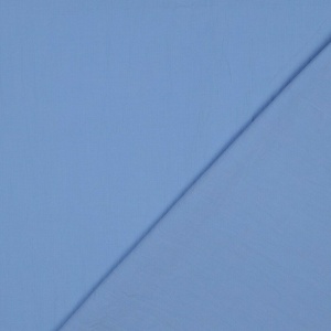 Cupon 85 cm - Poplin prespalat uni - Azur - Img 3