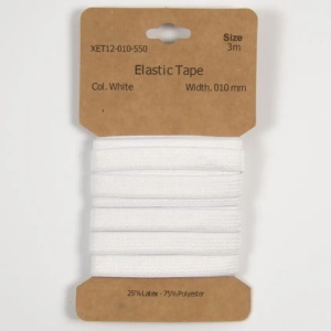Elastic alb 10 mm - pachet 3m