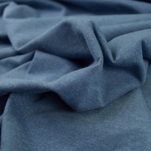 Jerse bumbac uni - Denim Melange