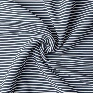 Jerse de bumbac - Breton Mini Stripes Marine - cupon 75 cm
