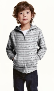Jerse gros plusat - Triangles and Stripes Light Grey - Img 2