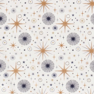 Material bumbac Craciun - Constellations Ivory - Img 2