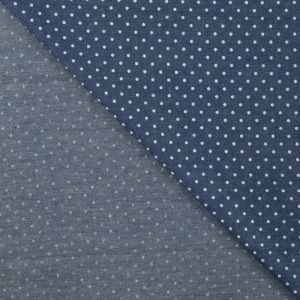 Material Chambray bumbac - Denim Dots - Img 2
