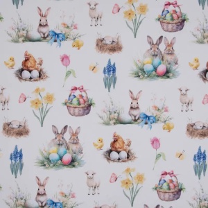 Material Home Decor Premium Digital - Easter Garden Joy