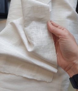 Material In - Linen Washed - Ivory - cupon 45cm - Img 3