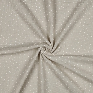 Muselina imprimata - Little Dots Light Sand - Img 2