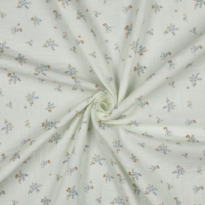 Muselina premium imprimata digital - Delicate Flowers Ecru - Img 2