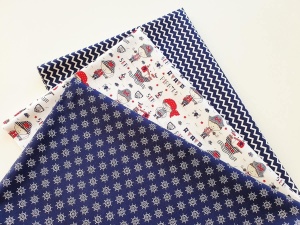 Poplin Imprimat - Chevron Navy - Img 2