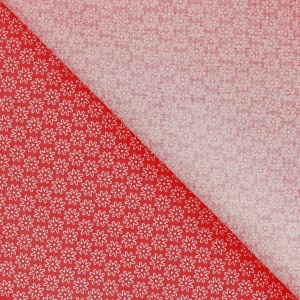 Poplin imprimat - Daisy Flowers Red - Img 3