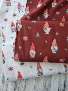 Poplin imprimat digital - Christmas Gnomes Wine - Img 3