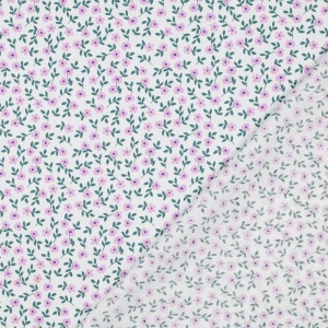 Poplin organic GOTS - Lilac Flowers - Img 3
