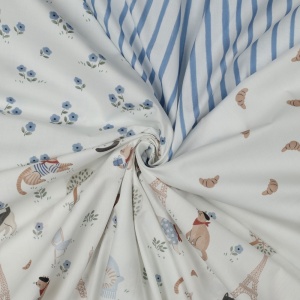 Poplin premium digital - French Animals - Img 2