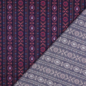 Poplin premium digital - Marrakech Stripe Navy - Img 3