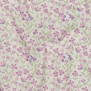 Poplin premium - Heritage - Flowers Field Purple