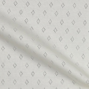 Tricot 100% bumbac - Pointoille Ecru
