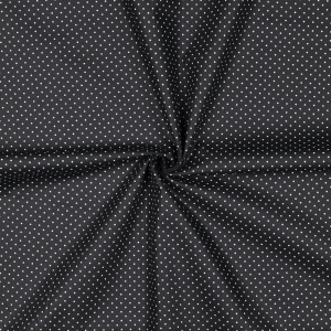 Bumbac imprimat - Petit Dot Black - cupon 72 cm - Img 2