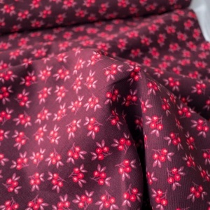 Bumbac Reiat Velur Babycord - Burgundy Bouquet