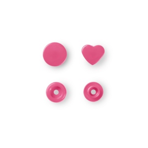 Capse din plastic Roz - Heart - pachet 30 buc