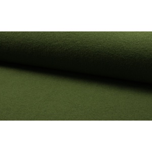 Cupon 65 cm - Tesatura din lana fiarta - Olive - Img 2