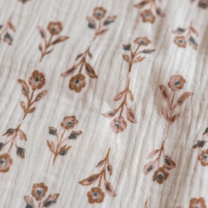 Cupon 70 cm - Muselina imprimata - Rustic Blooms - Img 3