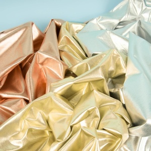 Cupon 80 cm - Bumbac Metallic foil - Silver Shine - Img 3