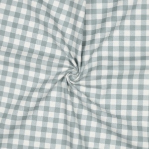 Finet de bumbac in carouri - Gingham Old Green - Img 2