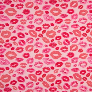 Jerse Bumbac - Glitter Lips Pink