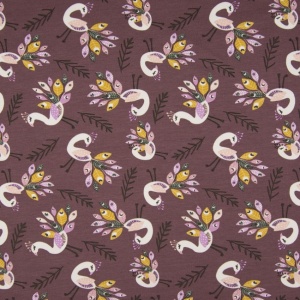 Jerse Bumbac imprimat - Peacock Mauve