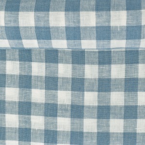 Material 100% In prespalat - Gingham Dusty Blue
