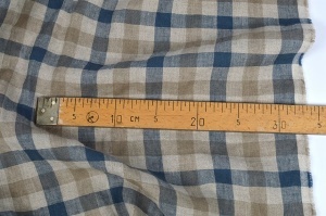 Material 100% In prespalat - Gingham Natural Denim - Img 5