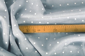 Material 100% In prespalat imprimat - Polka Dots Bleu - Img 4